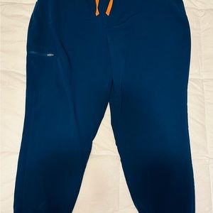 FIGS Zamora high waisted jogger pants, deep reef, 2xl